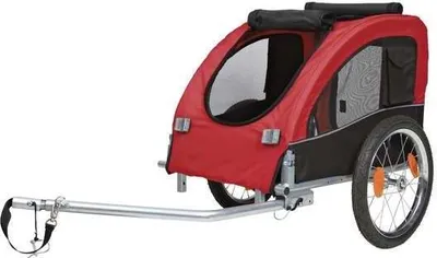 Obrázok produktu pre TRIXIE 12813, Pevná zvieracie prepravka, Nosič na bicykel pre domáce zvieratá, Pes, 20 kg, Predné plnenie, Čierna, Červená