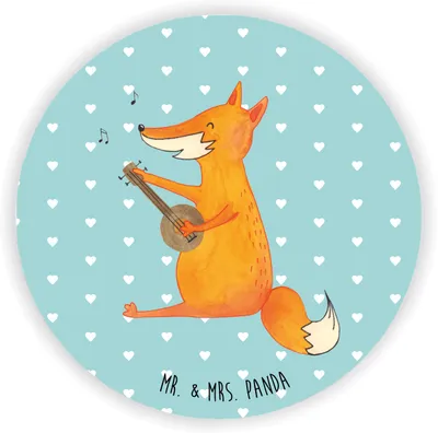 Produktbild von Mr. & Mrs. Panda Kühlschrankmagnet Fuchs Gitarre - Türkis Pastell - Geschenk, magnet für pinwand, Lagerfeuer, Musik, Optimistisch, Singen, kühlschrank, magnettafel