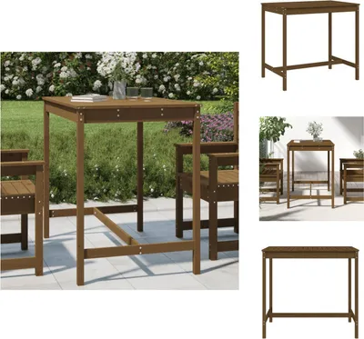 Produktbild von vidaXL Gartentisch Honigbraun 121x82,5x110 cm Massivholz Kiefer -  Gartentische