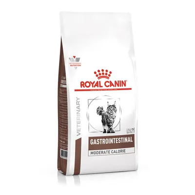 Produktbild von Royal Canin Trockenfutter für Katzen mit moderatem Kaloriengehalt und Magen-Darm-Problemen (Tierarztpraxis)