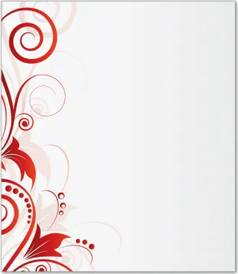 Produktbild von Wallario Herdabdeckplatte aus Glas, Größe 52 x 60 cm 1-teilig, Motiv Abstrakte rote Blumenschnörkel