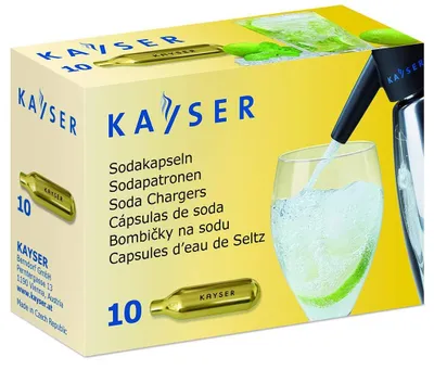 Imagen del producto de Navulsifon, cápsulas de CO2 de 7,5 g, paquete de 10 unidades, para sifones y bebidas