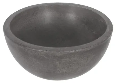 Productafbeelding van Differnz Waskom Riz D25 Beton - Rond Model in Donkergrijs - Gemaakt van Beton - Zonder Overloop - Staand Model - Afmeting 25 x 25 x 11,5 cm - Gewicht 3,5 kg - Zonder Onderbouwkast
