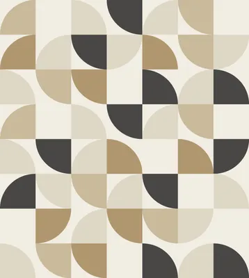 Produktbild von ESTAhome Fototapete geometrische Formen Beige und Schwarz 250 x 279 cm