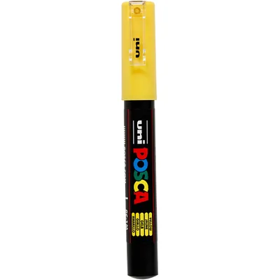 Produktbild von POSCA PC-1MC Gelb, Gelb, Mehrfarbig, 1 Farben, Extrafein, Tinte auf Wasserbasis, Rundspitze