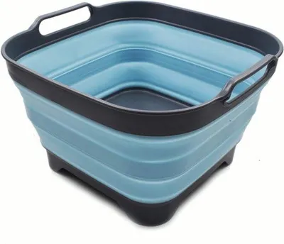 Image de Cuve de rinçage compacte de 10 litres, de couleur grise, avec vis de vidange