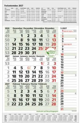Immagine prodotto di Agenda trimestrale Combi in carta riciclata 2027
