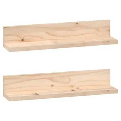 Obrázek produktu pro vidaXL Nástěnné police 2 ks 50x11x9 cm Borovicový masiv
