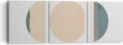 Produktbild von Bild auf Leinwand - Leinwandbild - 3 Teile - Abstraktion Rad Halbkreis - 90x30cm - Wand Bild - Wanddeko - Wandbilder - Leinwanddruck - Bilder - Wanddekoration - Leinwand bilder - CA90x30-4310