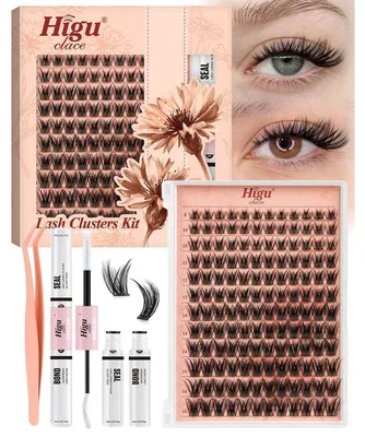 Produktbild von DIY Wimpernverlängerungsset mit Applikator und Entferner, 144 Cluster Wimpern, 6 Stile
