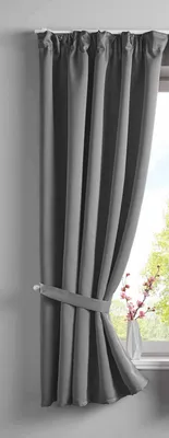 Produktbild von Vorhang Blickdicht »NewYork« verdeckte Schlaufen Dunkelgrau HxB 160x140 cm 1er-Pack Thermo-Gardine Verdunkelungsvorhang Blackout  schalldämmend Kräuselband Raffhalter, 202020610
