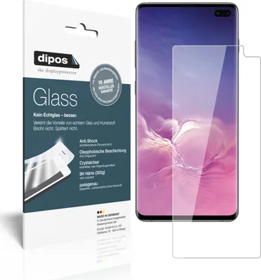 Obrázok produktu pre 2x ochranná fólia pre Samsung Galaxy S10 Plus - proti nárazom 9H fólia dipos Glass plastové sklo
