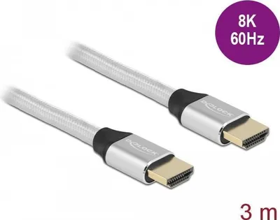 Image de DELOCK Ultra High Speed HDMIKabel 48 Gbps 8K 60 Hz silber 3m
