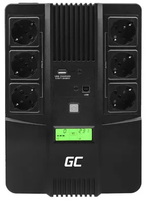Produktbild von USV (Unterbrechungsfreie Stromversorgung) 600 VA – Kompaktes Metallgehäuse – Für Serverräume und Bürogeräte