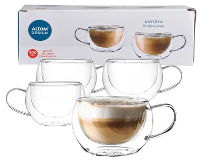 Produktbild von Altom Design Andrea Thermogläser Doppelwandig 300ml 4er Set