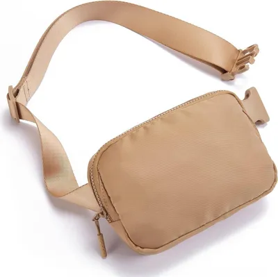 Image de Sac ventral Telena Femme Homme Sac de hanche Crossbody Marron clair