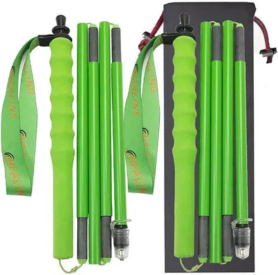 Zdjęcie produktu dla Lekka, składana para kijków trekkingowych, zielona, 120 cm