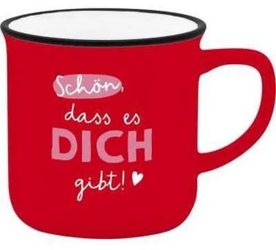 Produktbild von Sheepworld GIBT Espressotasse farbig mit Motivdruck und Text 6,5 cm hoch