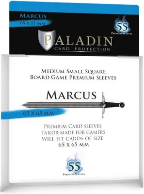 Immagine prodotto di Manicotto per carte Paladin Marcus 65 x 65 mm – Set da 55 pezzi