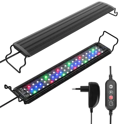 LED-Aquariumleuchte, 3 Lichtmodi, Timer, für 45-60 cm Aquarien