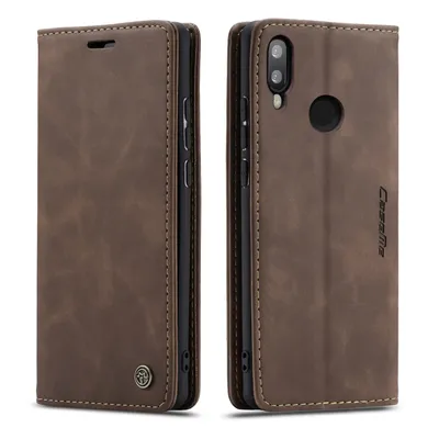 Immagine prodotto di Huawei P Smart 2019 Custodia, Retro Custodia in Finto cuoio, tasche per carte, chiusura magnetica, custodia con funzione stand per Huawei P Smart 2019 Caffè