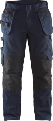 Produktbild von Blakläder Service Bundhose mit Stretch und Nageltaschen 1496 1330 in div. Farben, Farbe:dunkelblau/schwarz, Größe:56