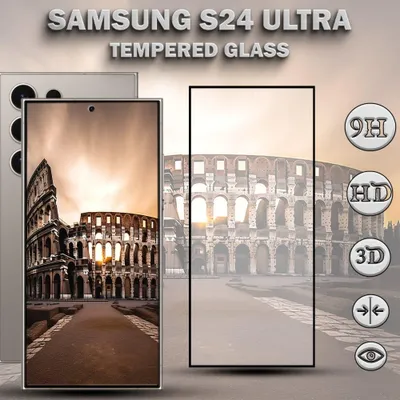 Obrázok produktu pre 1-balenie Samsung S24 Ultra Ochranné sklo na displej - Tvrdené sklo 9H - Super kvalita 3D