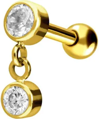 Produktbild von Ohrpiercing Titan Ohrpiercing 2 KRISTALLE