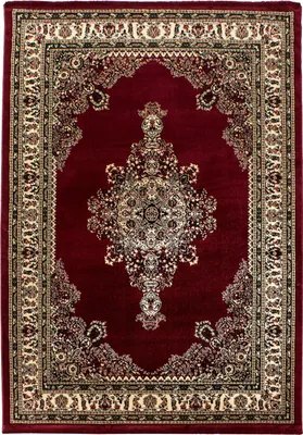 Produktbild von Villa Möbel Mararo Wohnzimmer-Teppich, Orientteppich, Orientalisch Design, Farbe:Rot, Grösse:80x150 cm