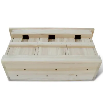 Zdjęcie produktu dla vidaXL Domek dla wróbli 2 szt. drewno 44 x 15,5 x 21,5 cm