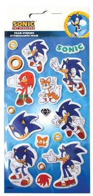 Obrázek produktu pro Sada pěnových samolepek Sonic the Hedgehog – zábava pro malé fanoušky