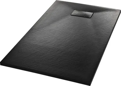 Image de vidaXL Receveur de douche SMC noir 120×70 cm