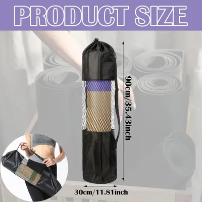 Obrázok produktu pre Taška na podložku na jogu 90 x 30 cm, veľká, vodeodolná, nastaviteľný ramenný popruh, pre fitness