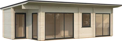 Produktbild von Gartenhaus Palmako Cecilia 32 m² inkl. Fußboden 920 x 420 cm natur