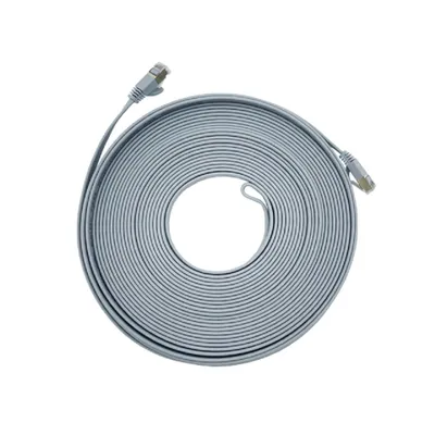 Obrázek produktu pro 10m CAT7 patch kabel síťový kabel plochý internetový kabel šedý patch