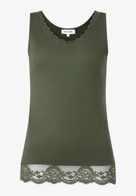 Produktbild von MORE & MORE Top with Lace forest green 34