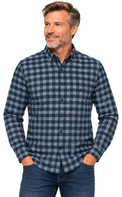 Produktbild von Redmond - Casual Fit - Herren Flanell Freizeithemd (262030112), Größe:3XL, Farbe:Blau(100)
