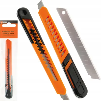Produktbild von Bau-Messer aus Kunststoff mit gebrochener Klinge, 9 mm, Polax