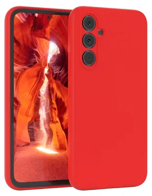 Produktbild von EAZY CASE Silikonhülle für Samsung Galaxy A54 Silikon Backcover Schutz in Rot