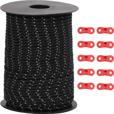 Produktbild von vidaXL Zeltleine Reflektierend mit Seilspannern 50 m 3 mm