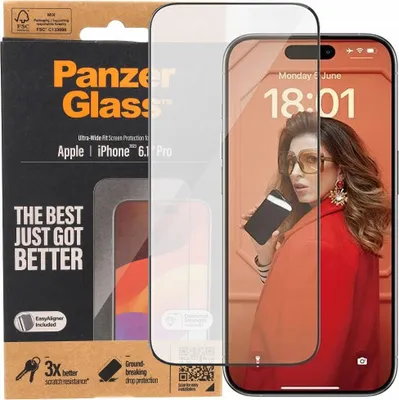 Image de Panzerglass Verre trempé Ultra-Wide Fit avec positionneur pour Iphone 15 Pro Max