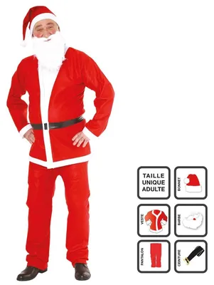 Obrázek produktu pro Kostým Santa Clause pro dospělé, kostým XMAS, 5 prvků