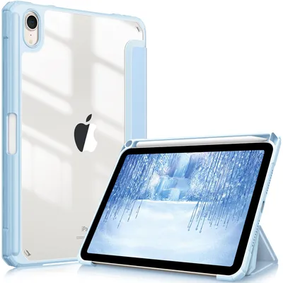 Produktbild von Fintie Hybrid Hülle füriPad Mini 6. Generation 8.3" (Modell 2021) mit Stifthalter - Stoßfeste Schutzhülle mit transparenter Hartschale auf der Rückseite, Himmelblau