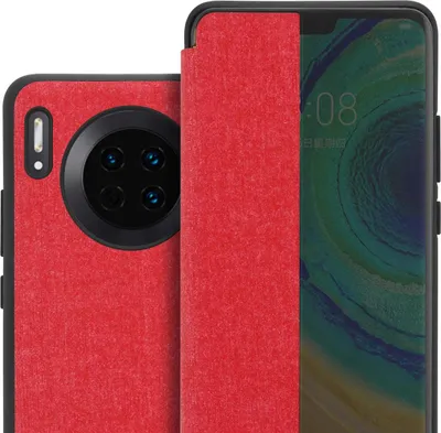 Obrázek produktu pro Cadorabo Case for Huawei MATE 30 Protective Case in Red Kryt na mobilní telefon Pouzdro typu kniha Etui