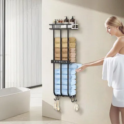 Immagine prodotto di Portasciugamani con ripiano per il bagno
