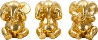 Immagine prodotto di Decorazione Elefante 15,5 x 20,5 x 15,5 cm resina oro