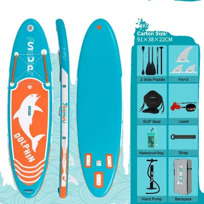 Zdjęcie produktu dla Deska do paddleboardingu, kompatybilność z kajakiem, wytrzymały materiał PVC, SUPFW08C