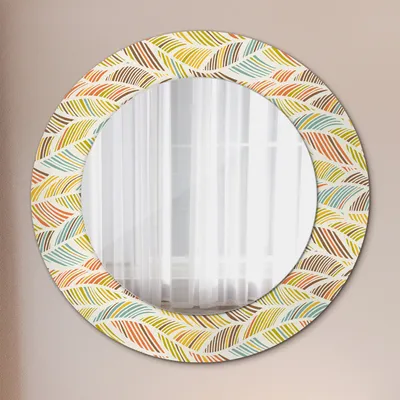 Produktbild von Spiegel - Mirror zum Wandspiegel Schlafzimmer – Schminkspiegel- Abstrakt- Ø50cm