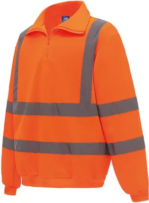 Produktbild von YOKO HVK06 | Hi Vis 1/4 Zip Sweatshirt - EN ISO 20471:2013 Klasse 3 - Farbe: Hi-Vis Yellow - Größe: 3XL