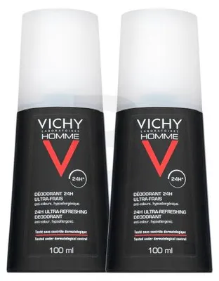 Obrázok produktu pre Vichy Homme deodorant 24H Ultra-Refreshing Deodorant 2 x 100 ml